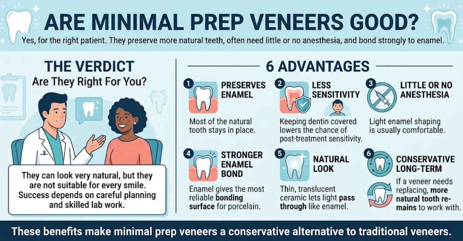 minimal prep veneers infographic